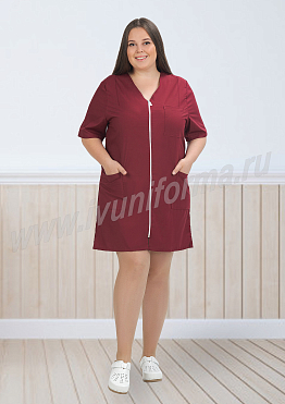 Халат медицинский женский арт. М-20-51-ТС (size +)